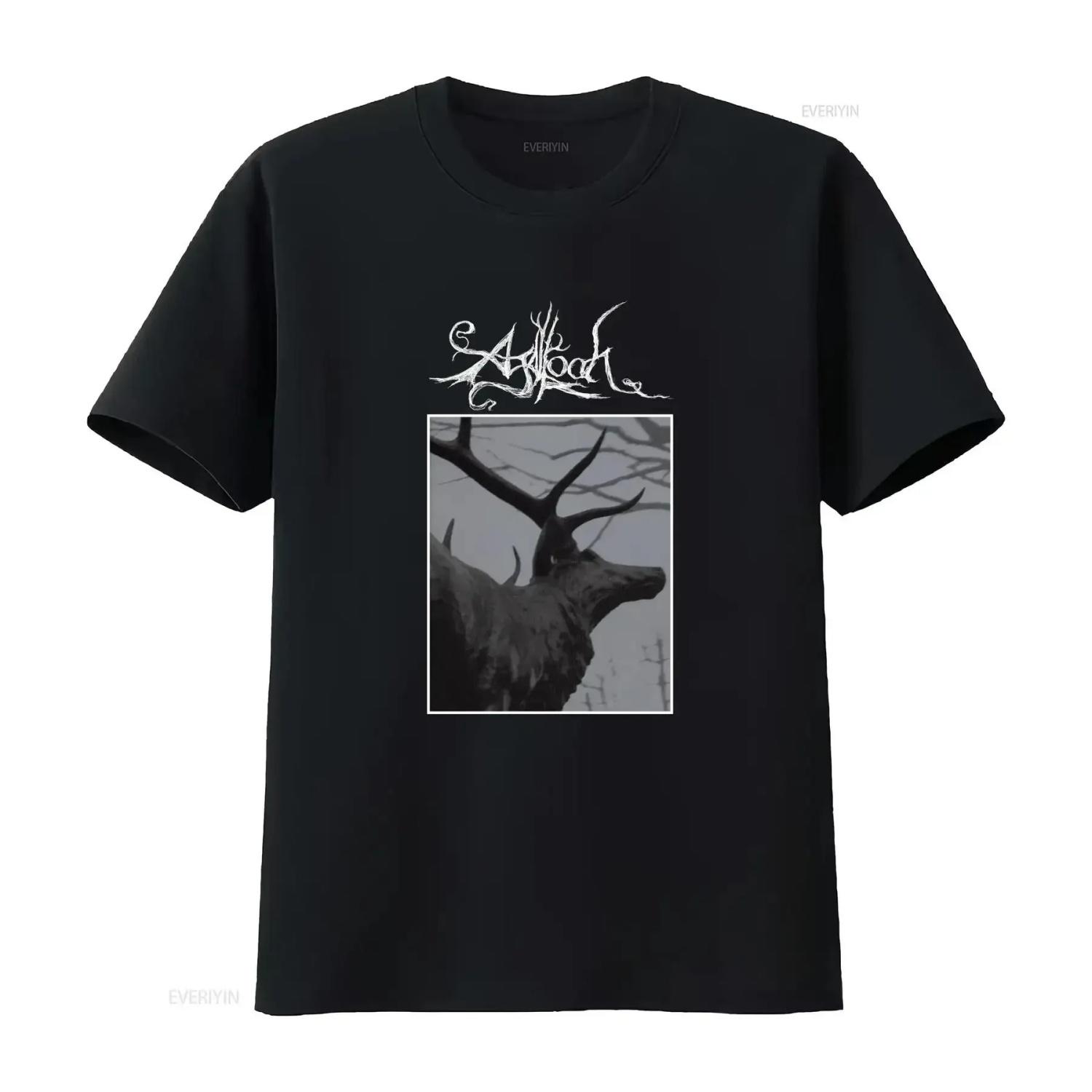 

Agalloch The tle T Shir vintage Washed Slightly homme Breathable Top For Everyday Wear Soft fashion Casual Unisex S чёрный