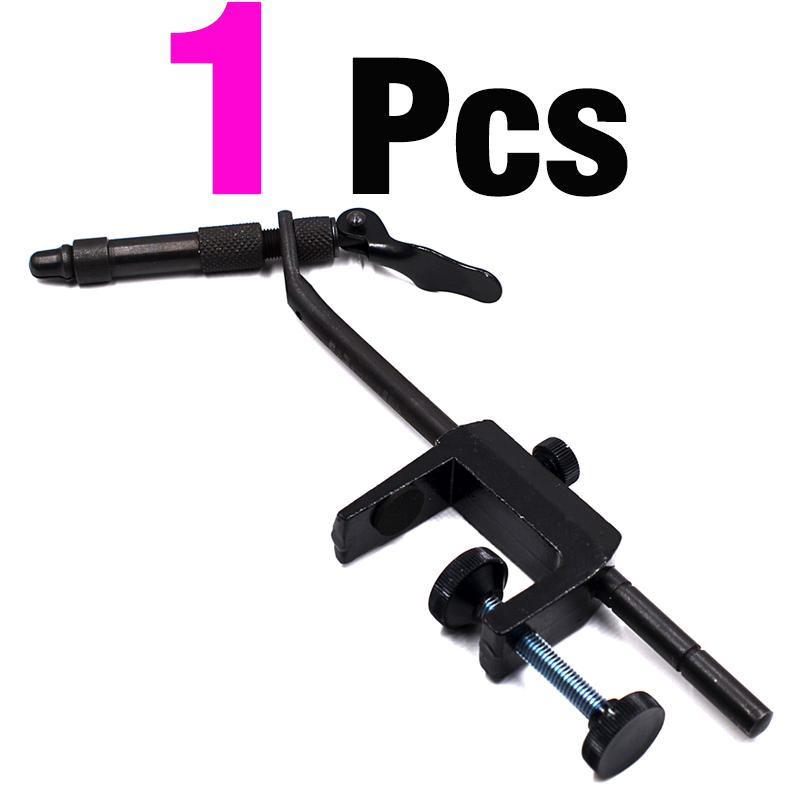 MNFT 1Pcs Rotary C-Clamp Fly Tying Vise DIY Matte Black Iron Tying Vise Flies Fly Hook Tool for Beginner Travellers