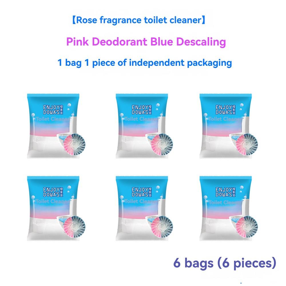 6/12Pcs Toilet Bowl Cleaner Tablets, Long Lasting Automatic Blue Cleaning Blocks for Stain Removal and Bathroom Freshness