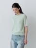 LE STUDIO Air Cool Textured Short Sleeve Knit (Lgn)