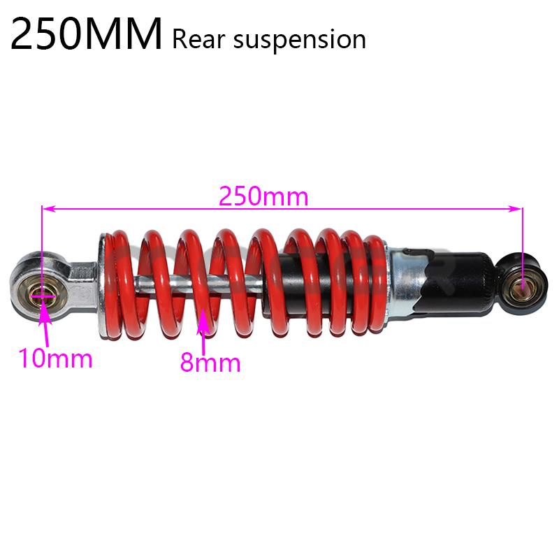 250mm260mm270mm front and rear shock absorber suspension spring For 50cc 70cc 90 110cc 125cc ATV Go Kart Buggy Pitbike Dirt Bike