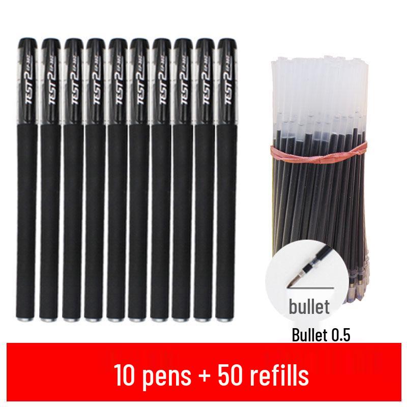 Black 0.5mm Quick-Dry Gel Pen for Exams & Signatures