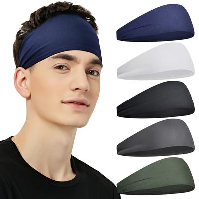 Men's Sports Headband - Sweat Absorbing, Non-Slip, Breathable Fabric for Running, Gym, Basketball, Tennis - Adjustable Headband for Men And Women