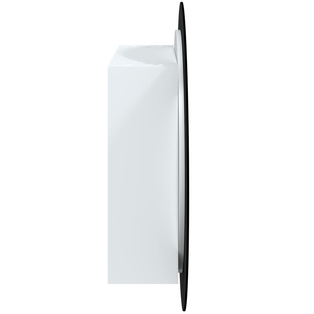 Vidaxl Szafka Łazienkowa Z Lustrem I Led, Biała, 54X54X17,5 Cm