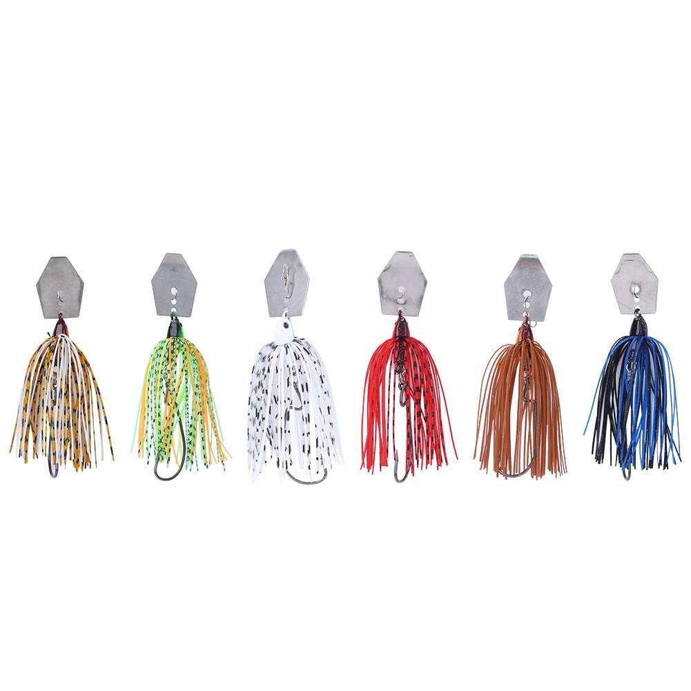 10cm 11g Metal Bait Sequin Bottom Beard Lure Fishing Lures Fish Tackle Accessories6 pcs   Set
