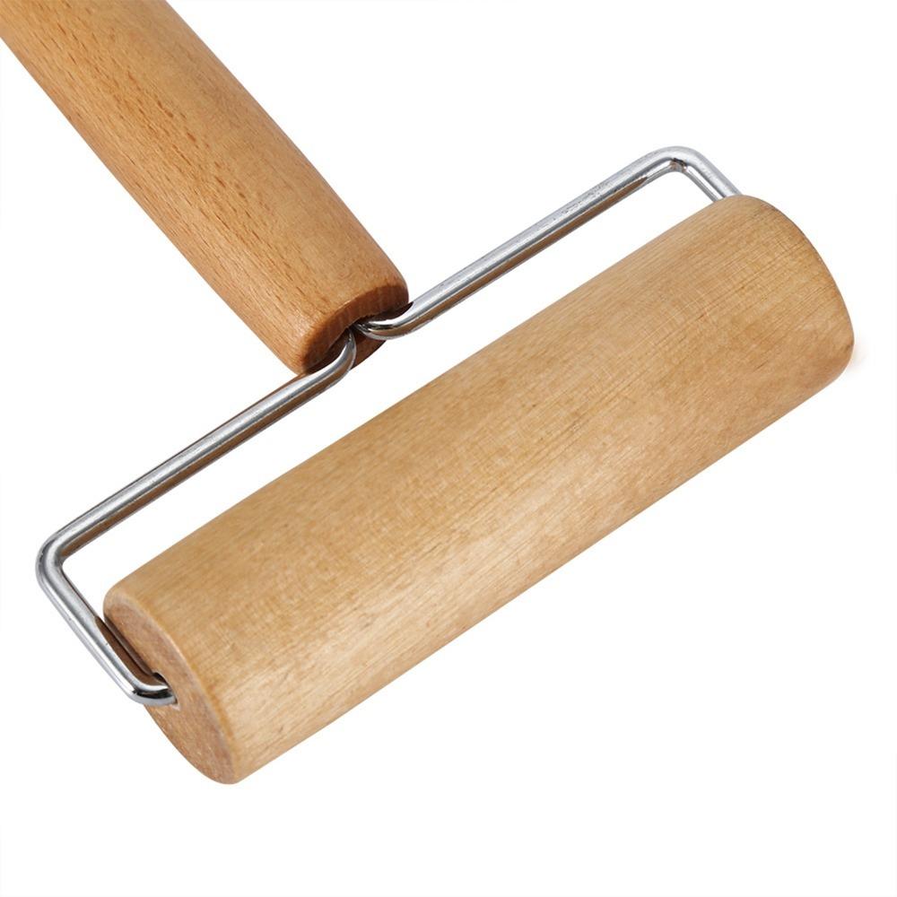 Beech Wood Small Rolling Pin Food-Safe Pizza Roller Substantial Non Stick Rolling Pin DIY A-S