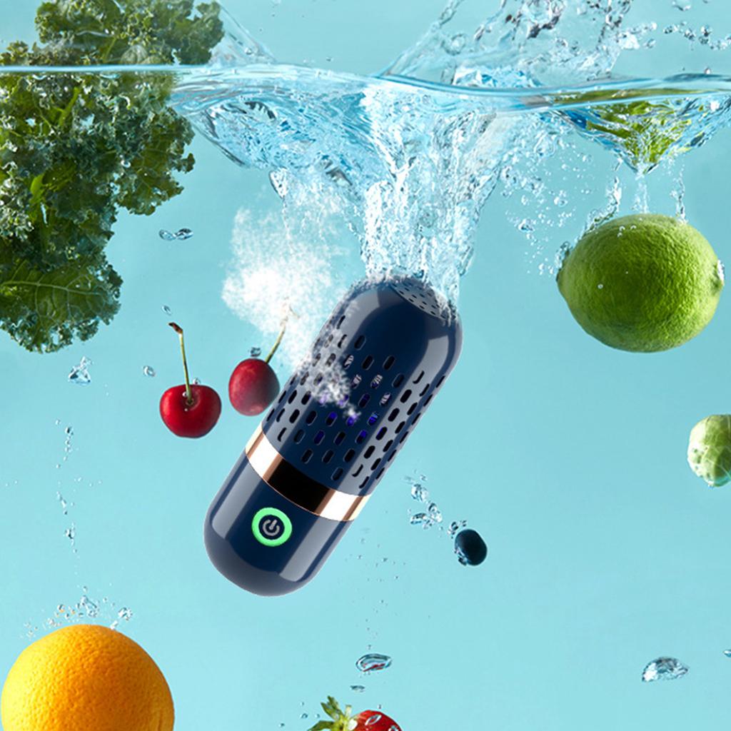 Cordless Working Vegetable Cleaning Machine Kitchen for Removing Pesticide Residues Portable Capsule Washing Machine