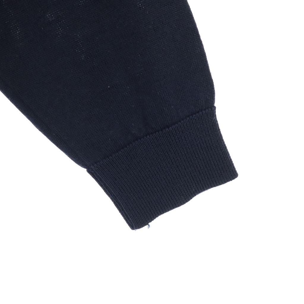 Lacoste One-point Logo Argyle Pattern Long Sleeve V Neck Sweater 3 Navy Men's Used