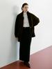 TEXT ROOM Minimal Wool Maxi Skirt_Black