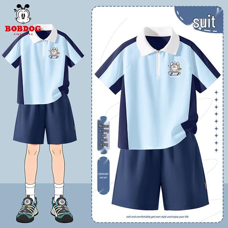 BOBDOG Kids  Boys  Summer Short Sleeve T-shirt  Shorts Set 130