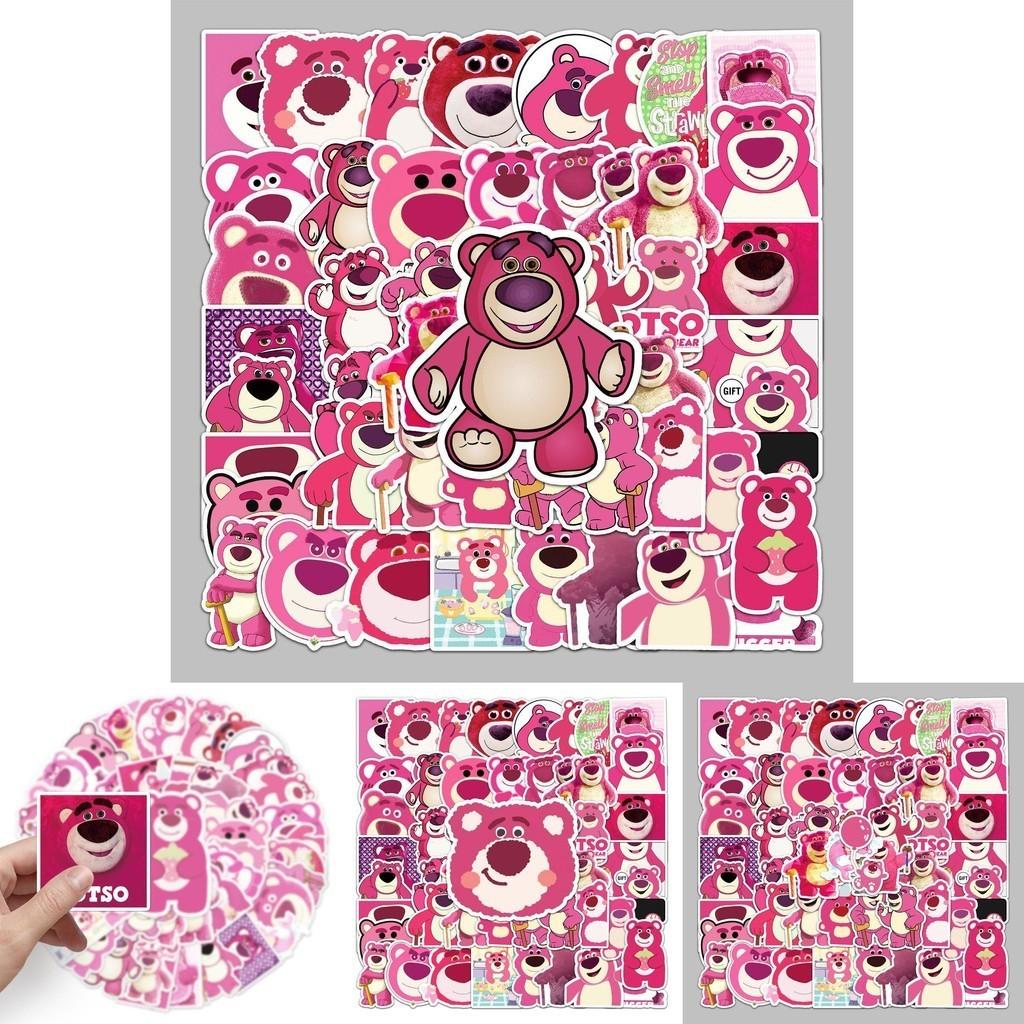 Adorable 50 Pcs Lotso Cartoon Stickers For Children's Toys Waterproof Sunproof