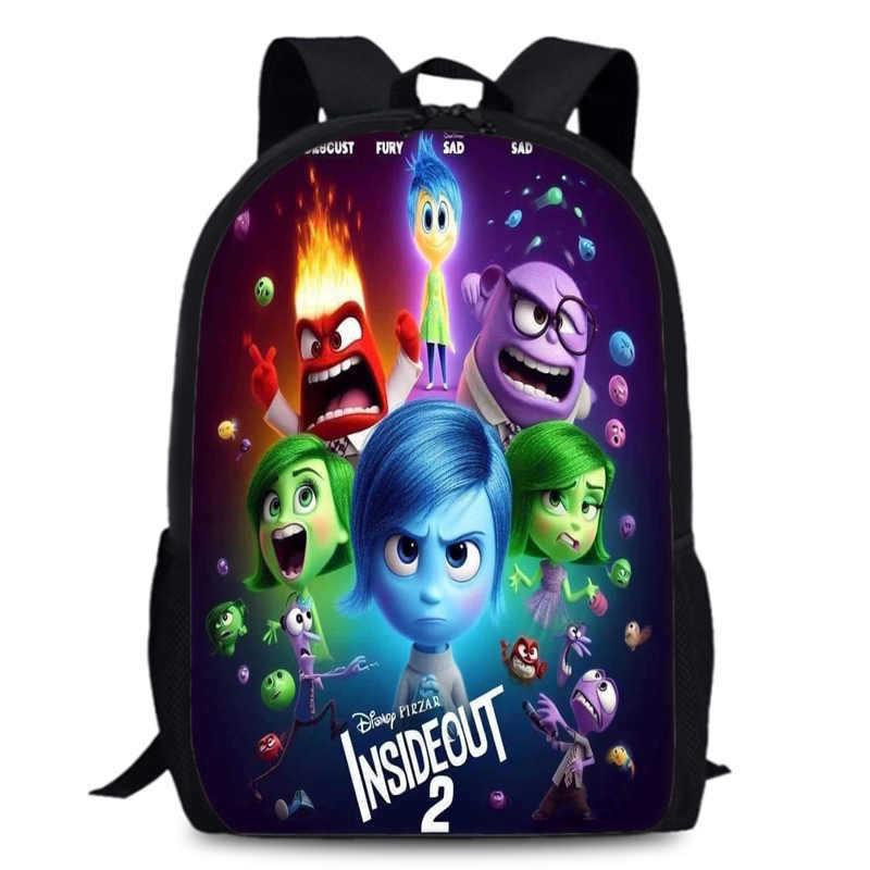 Spacious Inside Out 2 Backpack Durable Oxford Fabric 15 Inch School Bag Unisex