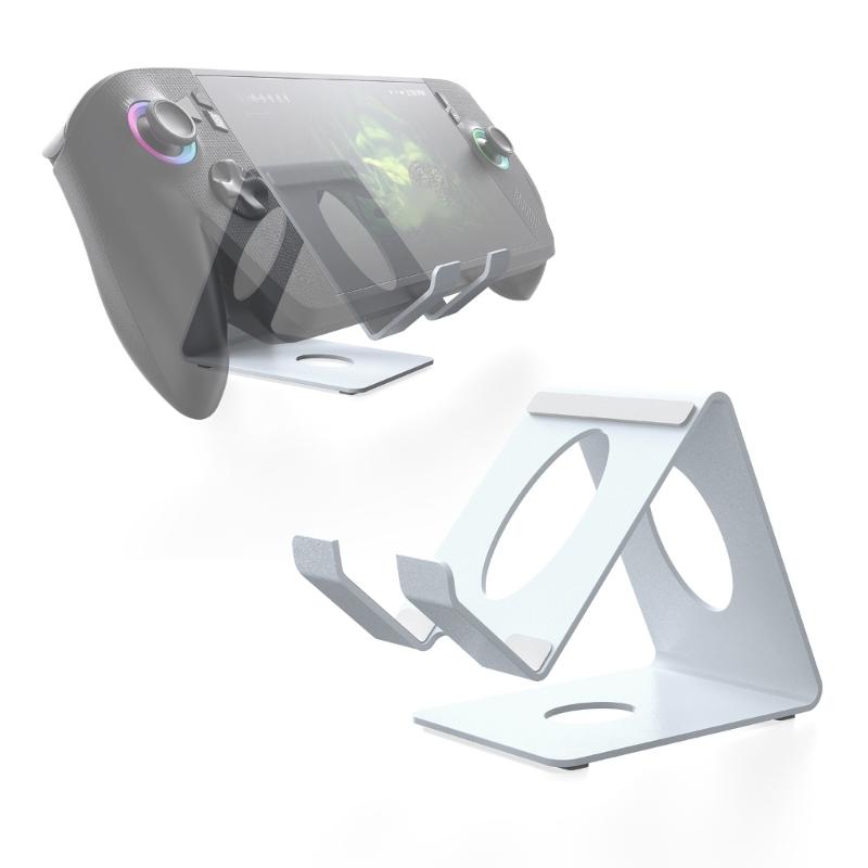 Travel Friendly Space Saving Universal Metal Stand Holder For Tablets And Handheld Devices Ergonomic Design Nonslip Base