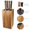 Bloc de rangement à couteaux - navaris - acacia - 24 x 12 x 12 cm - antidérapant - design contemporain