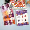Paper Crafting Halloween Supplies 12 Sheets Scrapbook Set, 6x6in Double-Sided Craft Paper, Pumpkin Large Area Ghost Bat Pattern Decorative for