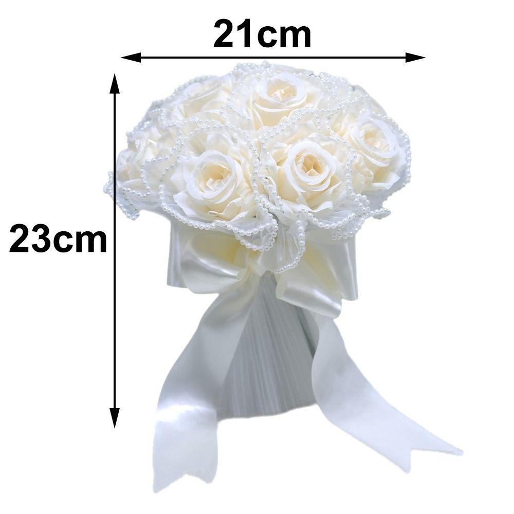 Pearl Wedding Bouquets Romantic Bridal Bouquets Artificial Hand Bouquet  Wedding Accessories
