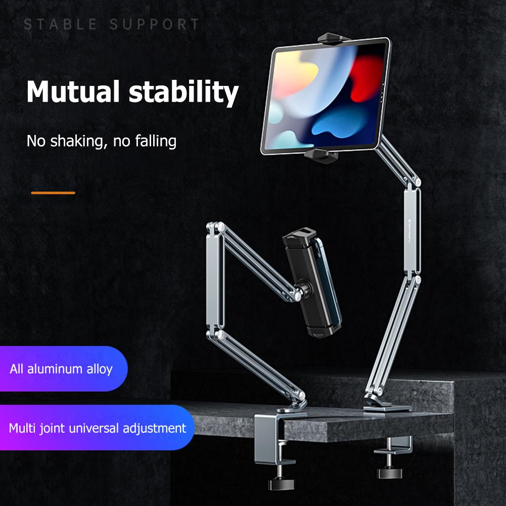 360 Degree Adjustable Long Arm Tablet Holder Stand For 4 To 13 Inch Tablet Mobile Phone Bed Desk Lazy Holder Support For iPad