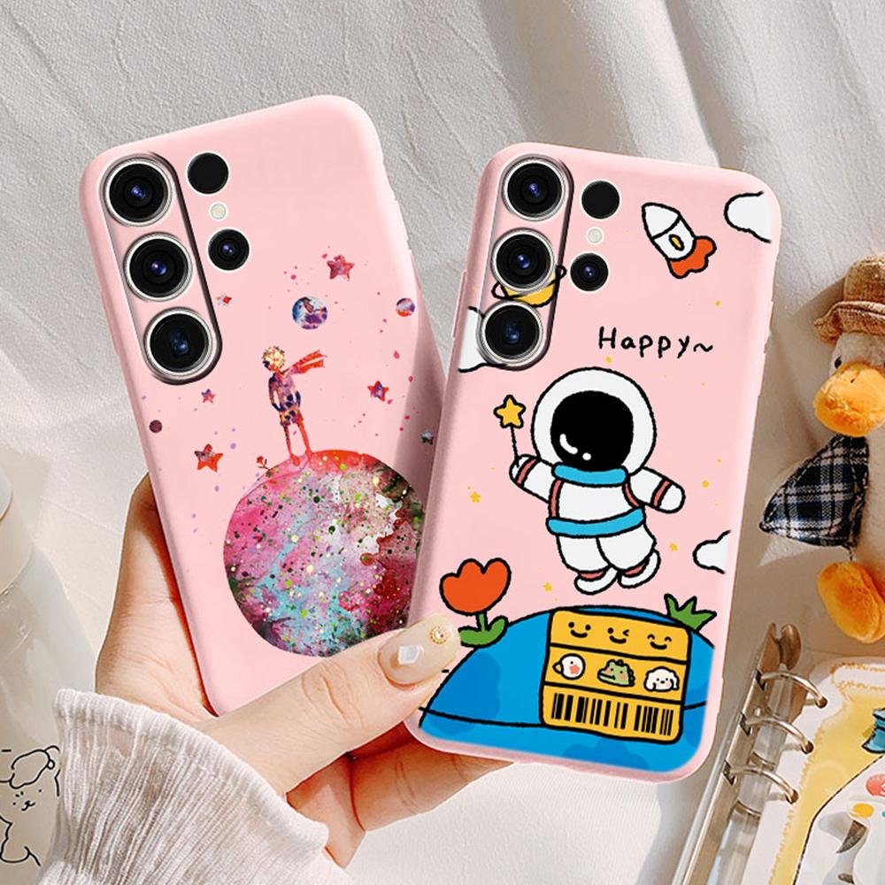 Space Astronaut Star Pattern Phone Case For Samsung Galaxy S26 S25 Ultra S24 S23 S21 S20 FE S22 Plus Silicone Shockproof Cover