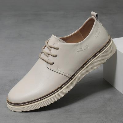 FashionLuxury Men Casual Shoes Fashion Simple Designer Men Shoes Genuine Leather Leisure Walk Oxfords Male Lace-up Comfortable Flats