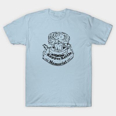 Men Black Print T-shirt Kopper Kettle Explosion Memorial No-Cut Transfer Paper Print Cotton Tshirt