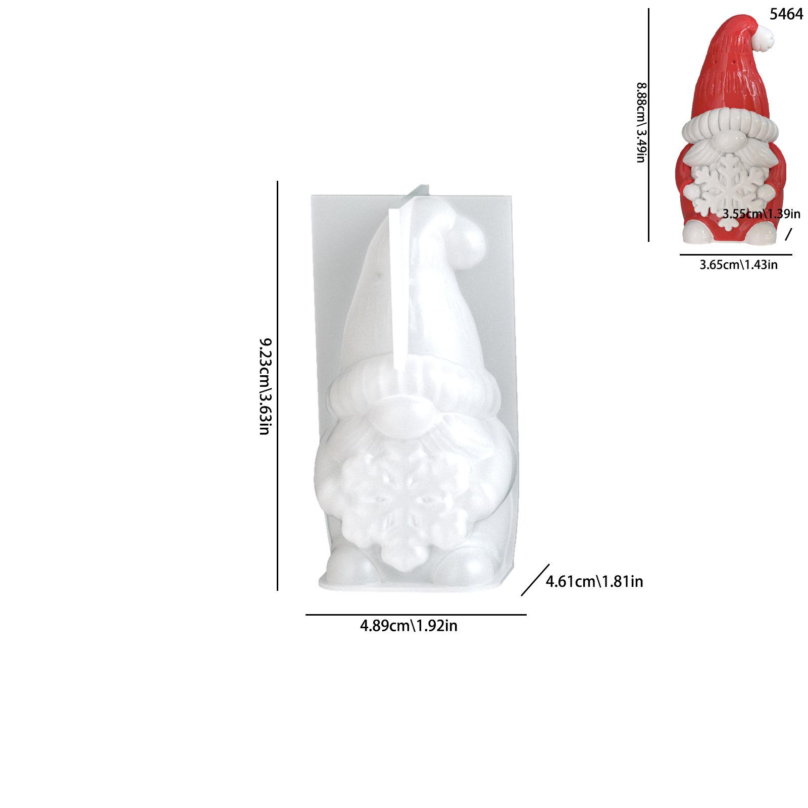 

Snowflake Mold Holiday-Themed Faceless Santa Claus Mold Old Man Silicone Mold High-Quality For Christmas Decoration Holiday