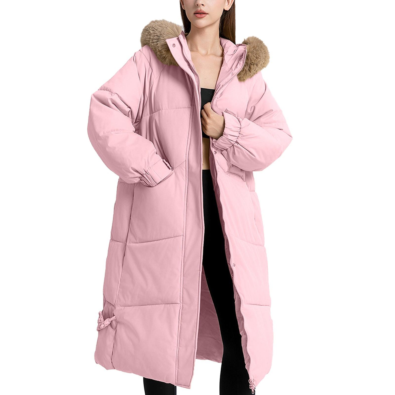 

Женская модная стеганая куртка, свободная, длинная, выше колена, утолщенная стеганая куртка XXL розовый