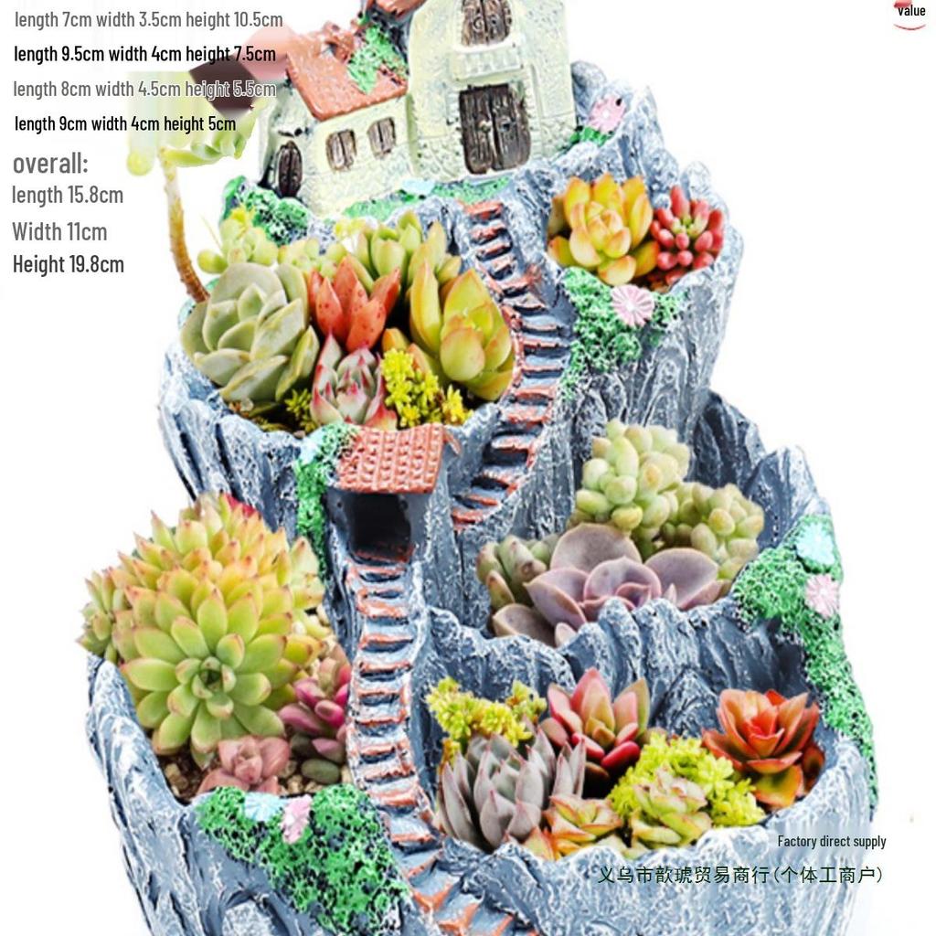 Extra-Large Hanging Succulent Pot: Multi-Diameter Micro-Landscape Decoration