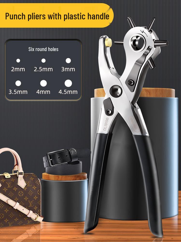 Labor-Saving Leather Hole Punching Pliers for Belts and Straps