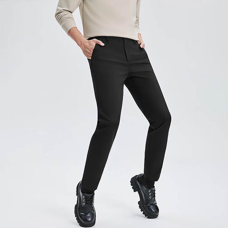 SEPTWOLVES Men's Business Plaid Straight-Leg Casual Pants