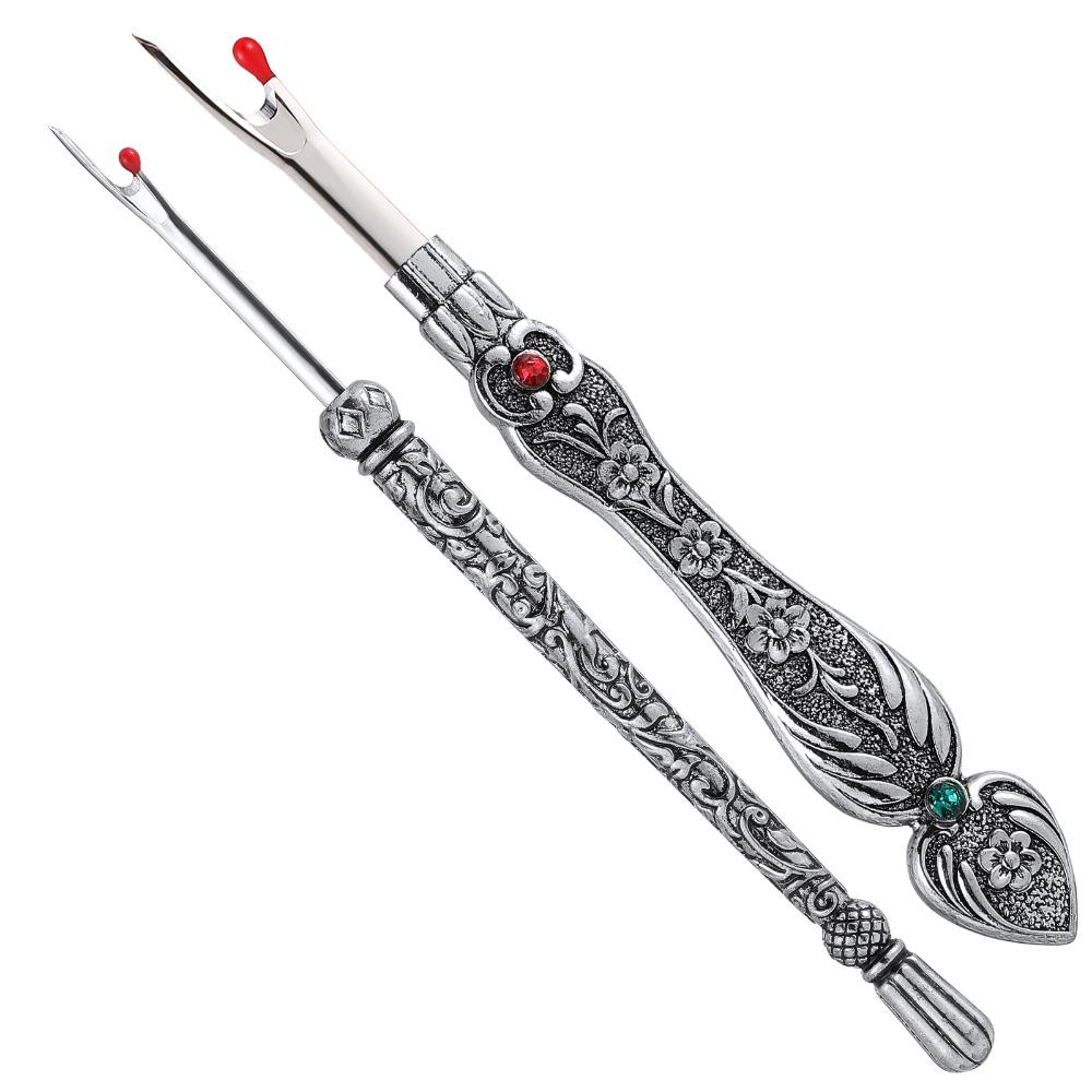 2pcs Metal Stitch Ripper European Vintage Thread Ripping Tool Handy Seam Ripper Set Sewing