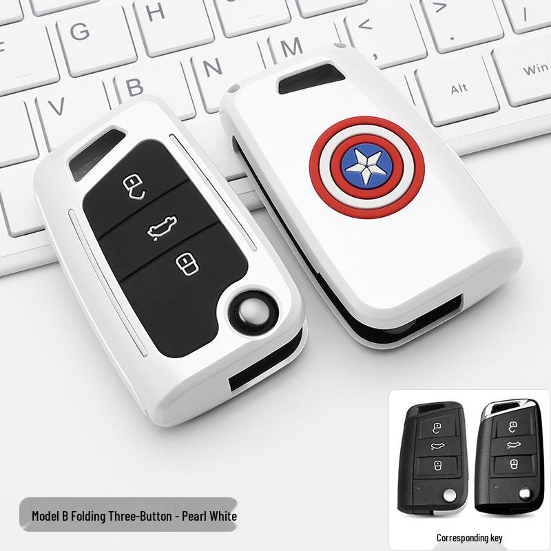 Volkswagen Key Case: Stylish Design with Buckle & Personalized Decoration