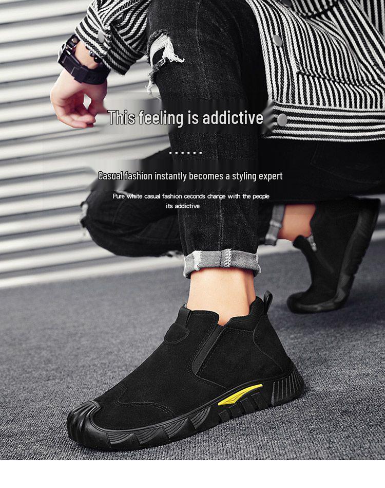 Northeast Men's Winter Fur-Lined Snow Boots: Non-Slip, Thick Cotton, Stylish Sports Footwear