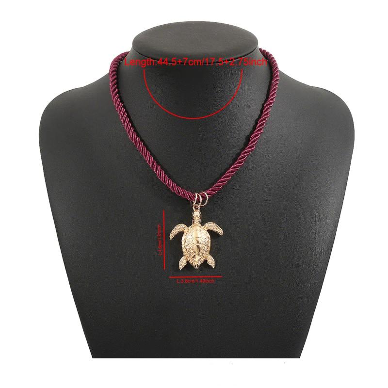 Personalized Conch Turtle Shell Fish Necklace Ocean Style Hand-Woven Pendant Choker Summer Exquisite Trend Accessories