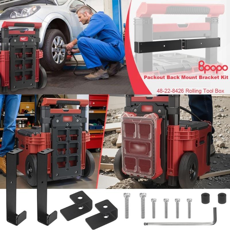 Strong Black Mild Steel Mounting Parenthesis for Rolling Tool Storage Structure