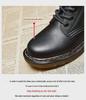 Classic Retro British Style 1460 Martin Boots - Flat Six-Hole Genuine Leather Motorcycle Short Boots with Thick Soles.