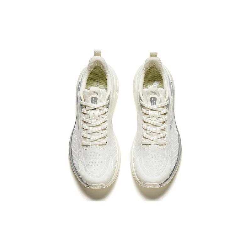 Anta Cushioning Anti Slip Wear Resistant Breathable Lightweight Rebound Low Top Running Shoes Men's White Gray Sneakers 912425502-1