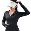 2025 Slimming UPF50+ Nylon Hooded Yoga Jacket - Long Sleeve, Sun Protection, Versatile for Outdoor Summer Activities