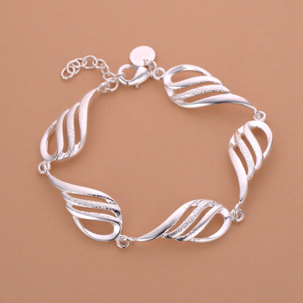 

925 Sterling Silver Bracelet Bangle Heart High Quality Romance Chain For Women Fashion Engagement Party Wedding Jewelry Gift