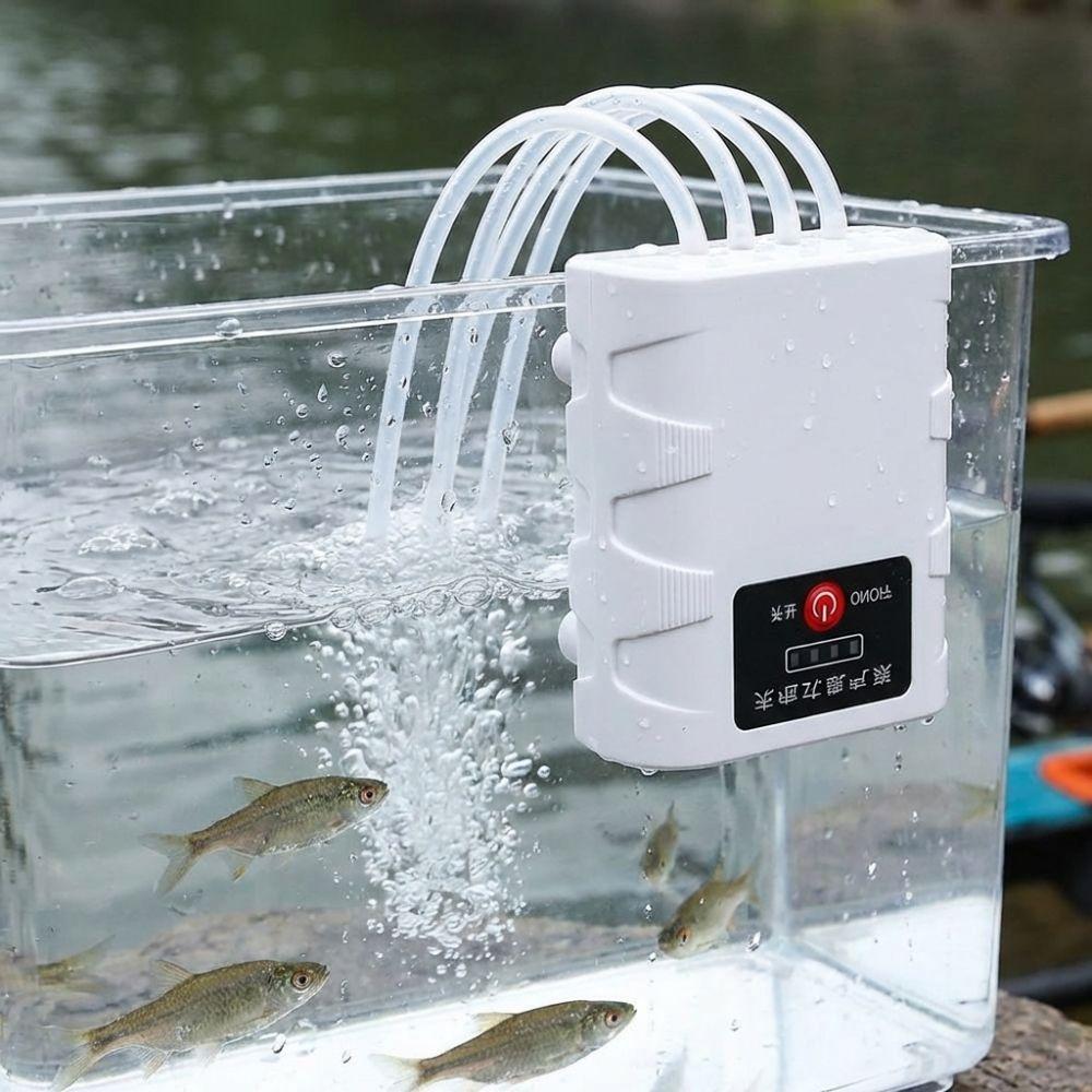 Ultra Quiet Aquarium Oxygen Pump USB Rechargeable Aquarium Aerator Small Oxygen Generator Travel
