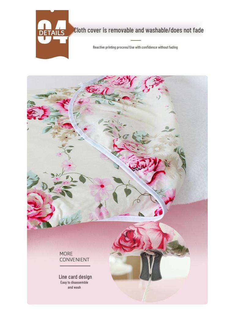 Thickened Anti-Scald Folding Ironing Board with Iron Pad and Rack