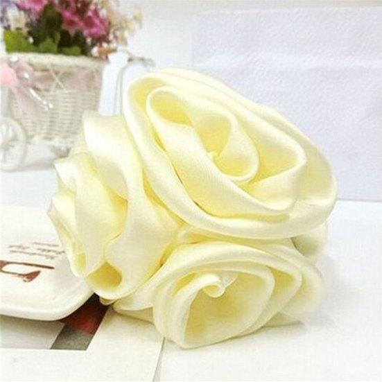 Fashion Cloth Rose Flower Hairpin Hair Claw Clip Women Barrette Accessories