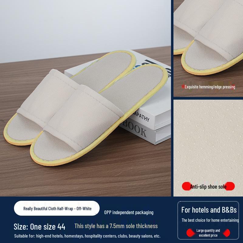 Washable Anti-Slip Winter Fleece Slippers for Guests