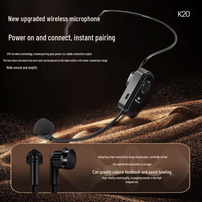 NINTAUS Portable Voice Amplifier with Bluetooth Microphone CN Plug (adapter Included)