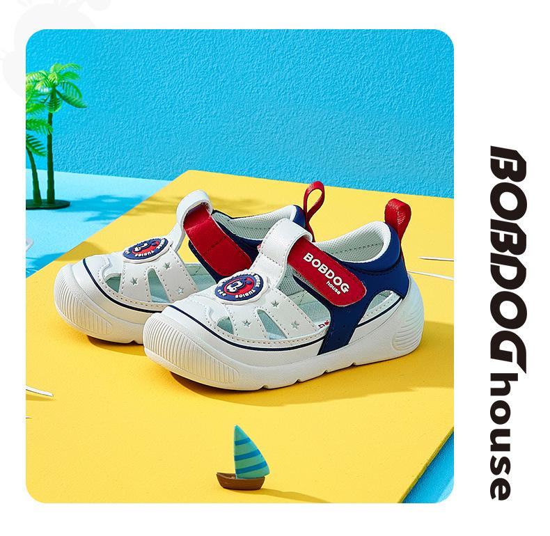 Babu Dou 2025 Summer Breathable Mesh Beach Sandals for Kids