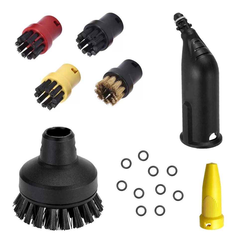 Kärcher SC Series Steam Accessories Set: Includes Small Round Brush, Copper Brush, Floor Nozzle