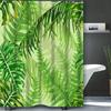 Frond Bathing Curtain  Bathroom Nordic Green Leaf  Shower Curtain Waterproof With 12 Hooks Home Deco
