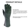 XYEHS 1 Pair Long/Short Cuff Leather Military Uniform Supply Pilot Safety Work Gloves Fire-Resistant Aramid Flight Gloves