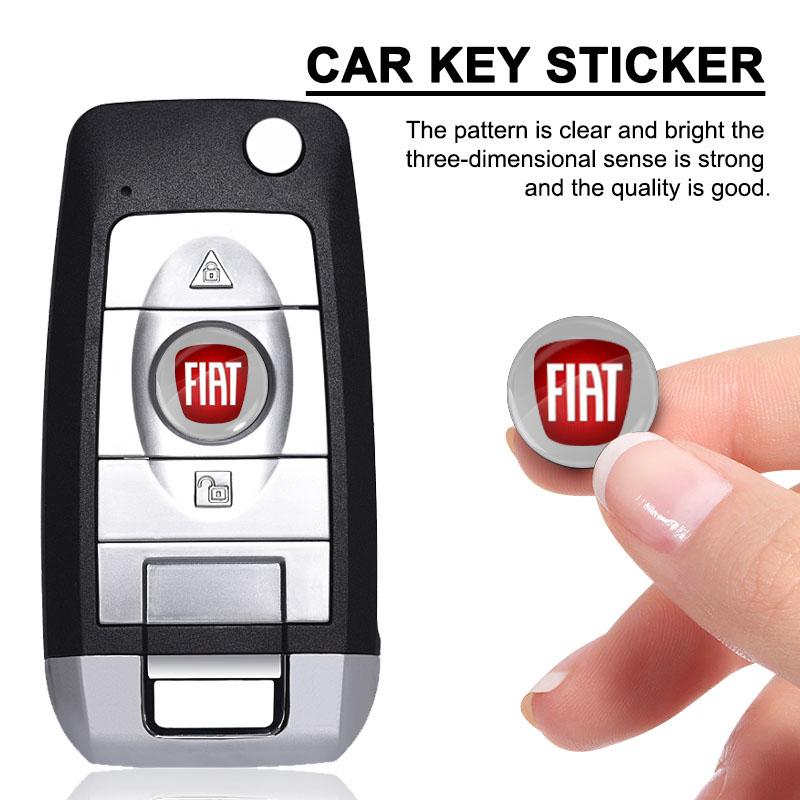 2/5/10Pcs 14mm Car Key Sticker Logo 3D Metal Emblem Car Accessories for FIAT Abbas 500 Grande Stilo Freemont Punto Astra Bravo Ducato