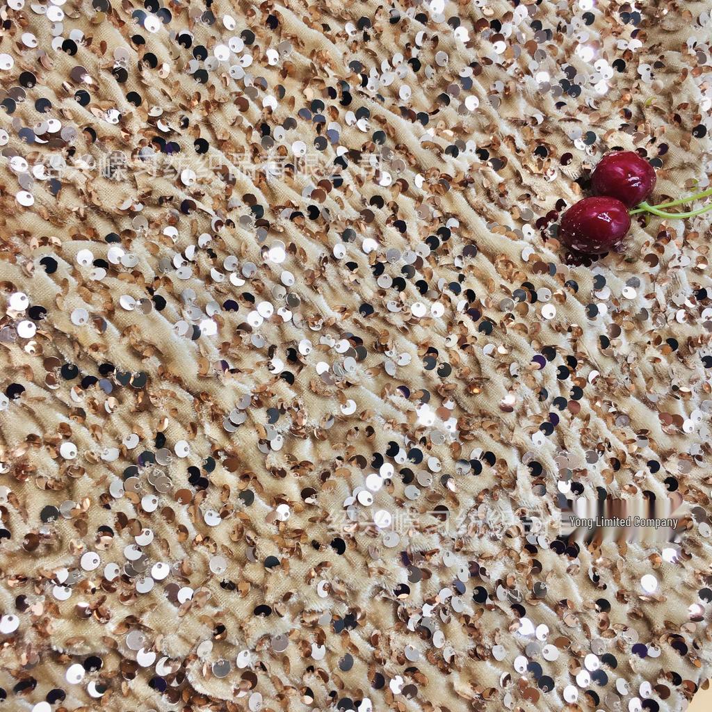 „50-kolorowa 5-milimetrowa flanelowa tkanina z cekinami: Elastyczna, haftowana na odzież damską i obuwie"