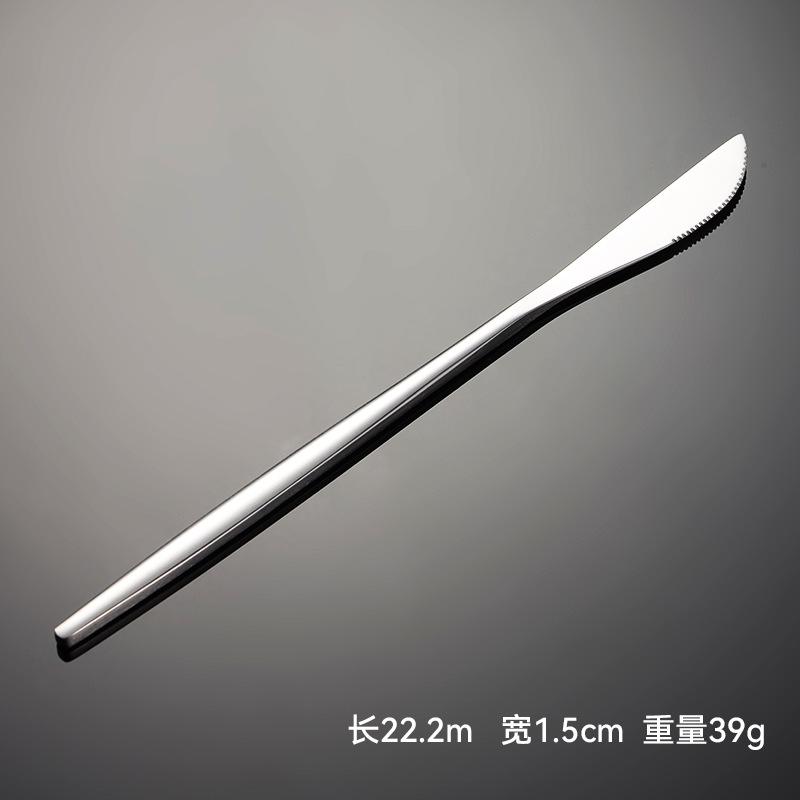 410 Stainless Steel Thin Portuguese Tableware Knives, Forks and Spoons Titanium-plated Paint Multi-specification Gifts